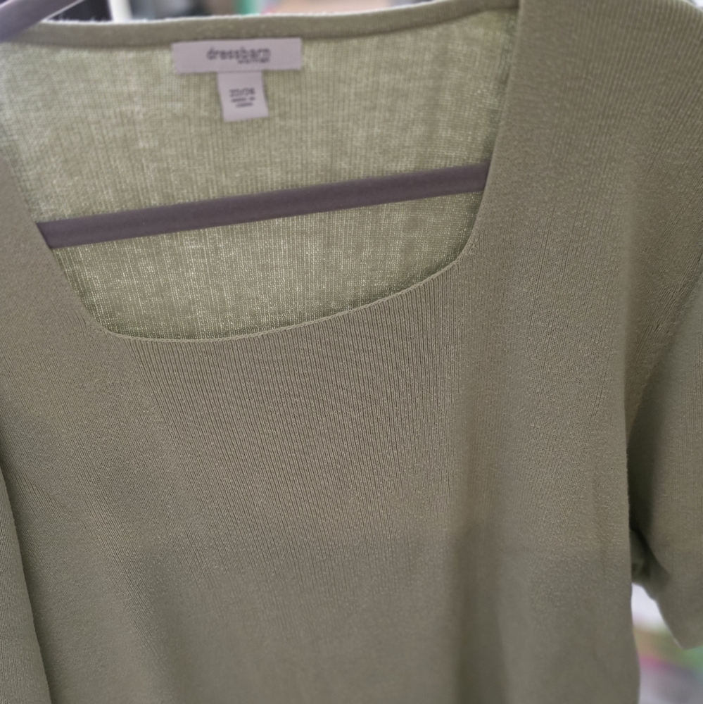 Dressbarn Sage Green Knit Sweater